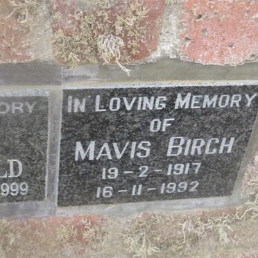 BIRCH Mavis 1917-1992