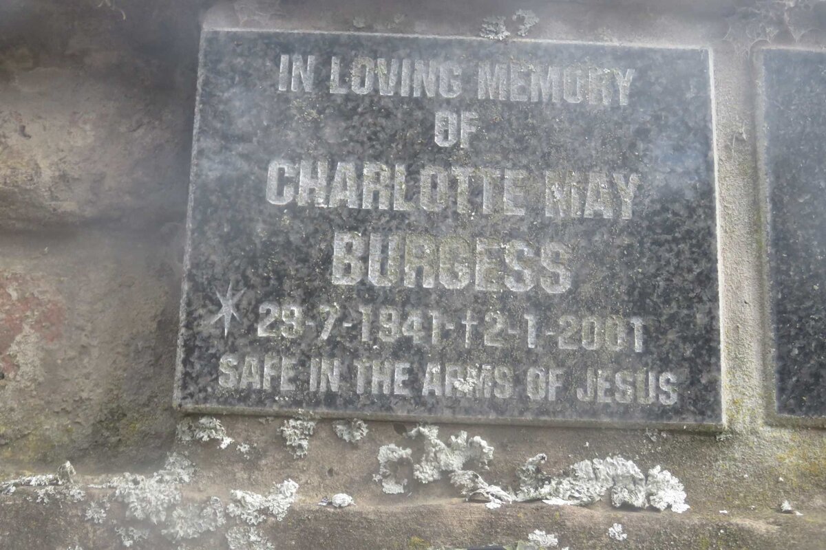 BURGESS Charlotte May 1941-2001