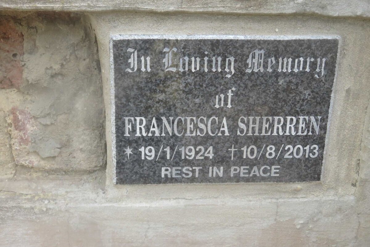 SHERREN Francesca 1924-2013