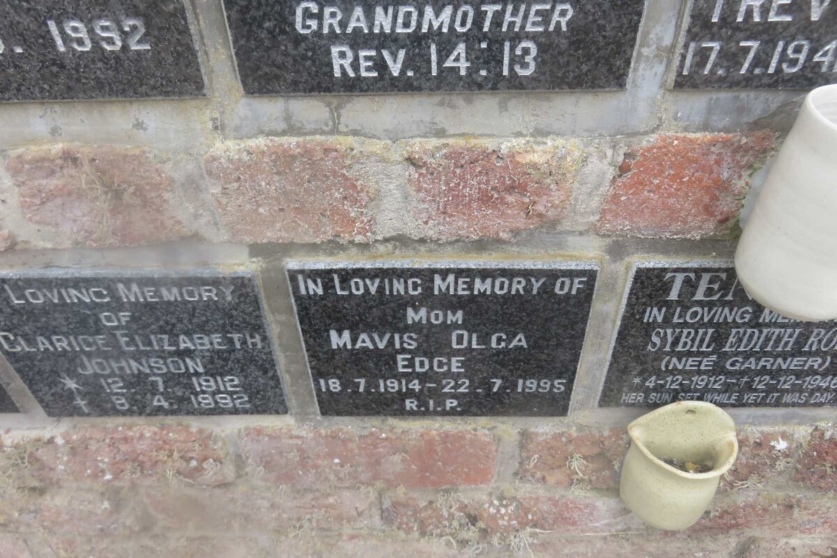 EDGE Mavis Olga 1914-1995