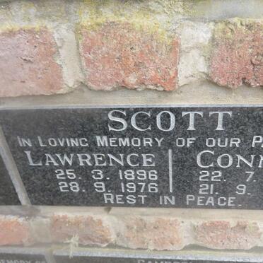 SCOTT Lawrence 1896-1976 &amp; Connie 1903-1994