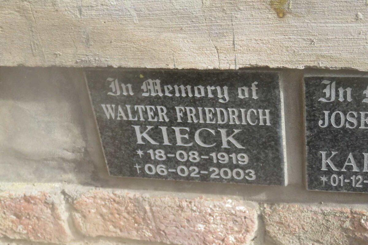 KIECK Walter Friedrich 1919-2003 