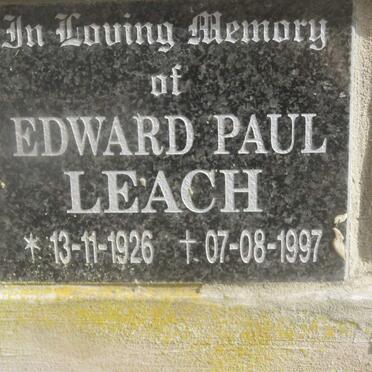 LEACH Edward Paul 1926-1997 