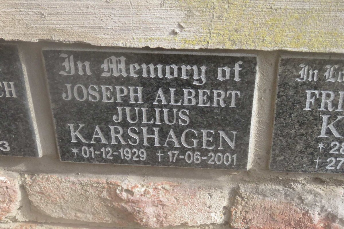 KARSHAGEN Joseph Albert Julius 1929-2001