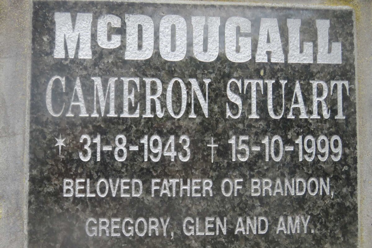 McDOUGALL Cameron Stuart 1943-1999