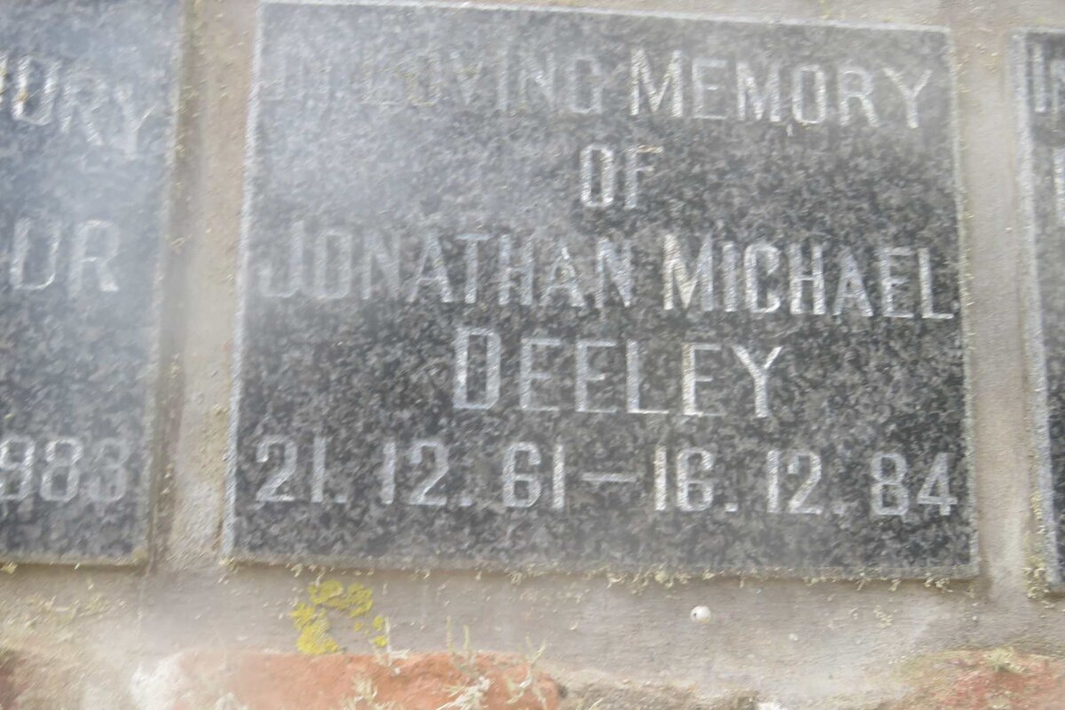 DEELEY Jonathan Michael 1961-1984