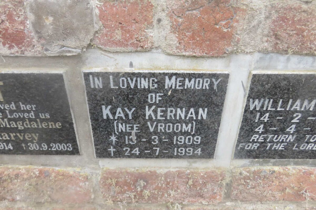 KERNAN Kay nee VROOM 1909-1994