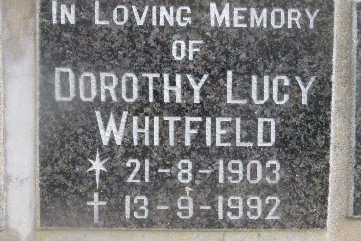 WHITFIELD Dorothy Lucy 1903-1992