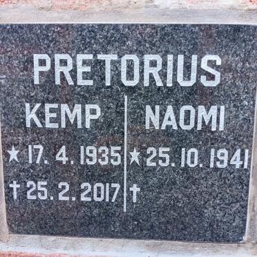 PRETORIUS Kemp 1935-2017 &amp; Noami 1941-
