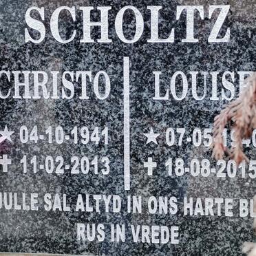 SCHOLTZ Christo 1941-2013 &amp; Louise 1940-2015