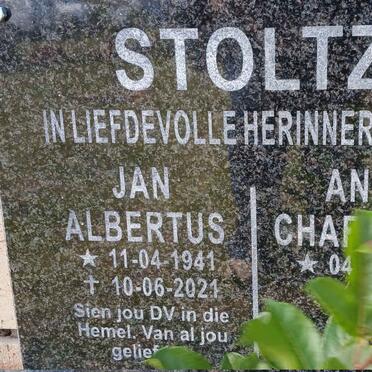 STOLTZ Jan Albertus 1941-2021 &amp; Anna Charlotta ?