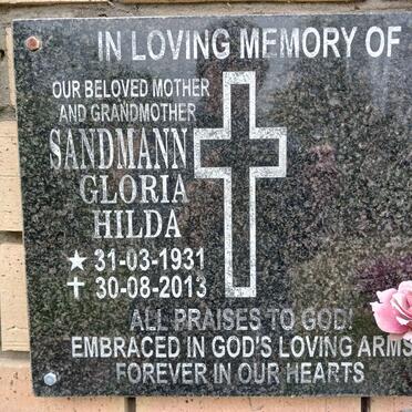 SANDMANN Gloria Hilda 1931-2013