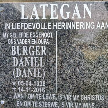 LATEGAN Burger Daniel 1938-2016
