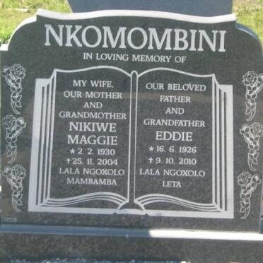 NKOMOMBINI Eddie 1926-2010 &amp; Nikiwe Maggie 1930-2004