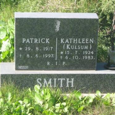 SMITH Patrick 1917-1997 &amp; Kathleen KULSUM 1924-1983