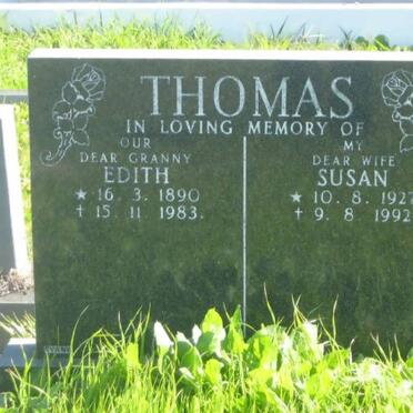 THOMAS Edith 1890-1983 :: THOMAS Susan 1927-1992