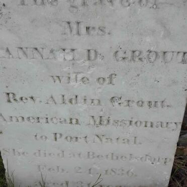 GROUT Annah D. -1836