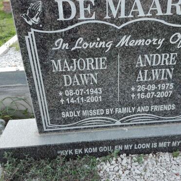 MAAR Andre Alwin, de 1975-2007 &amp; Majorie Dawn 1943-2001