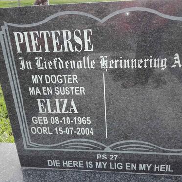 PIETERSE Eliza 1965-2004