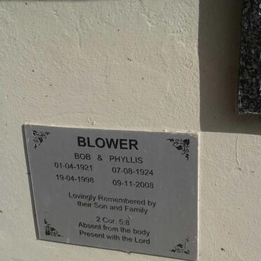 BLOWER Bob 1921-1998 &amp; Phyllis 1924-2008