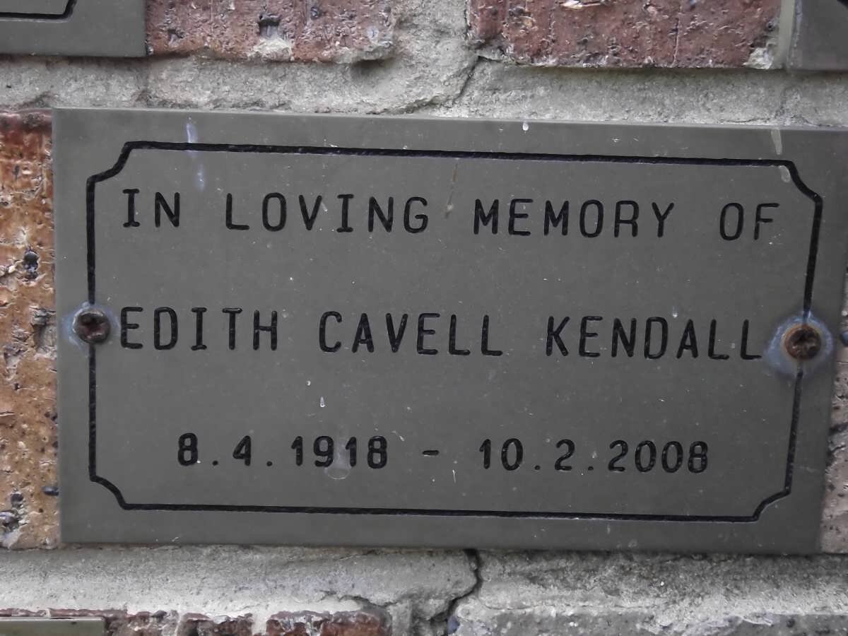 KENDALL Edith Cavell 1918-2008