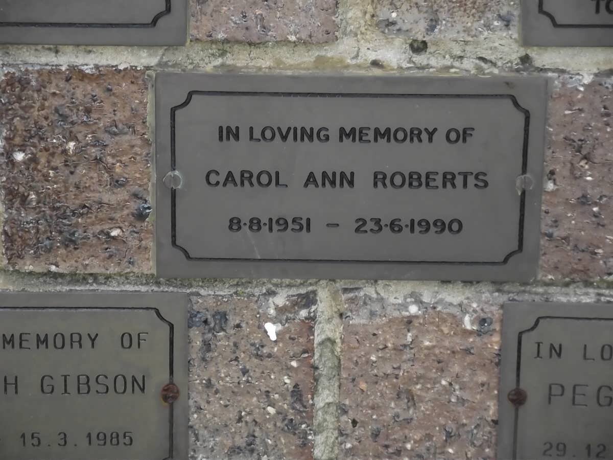 ROBERTS Carol Ann 1951-1990