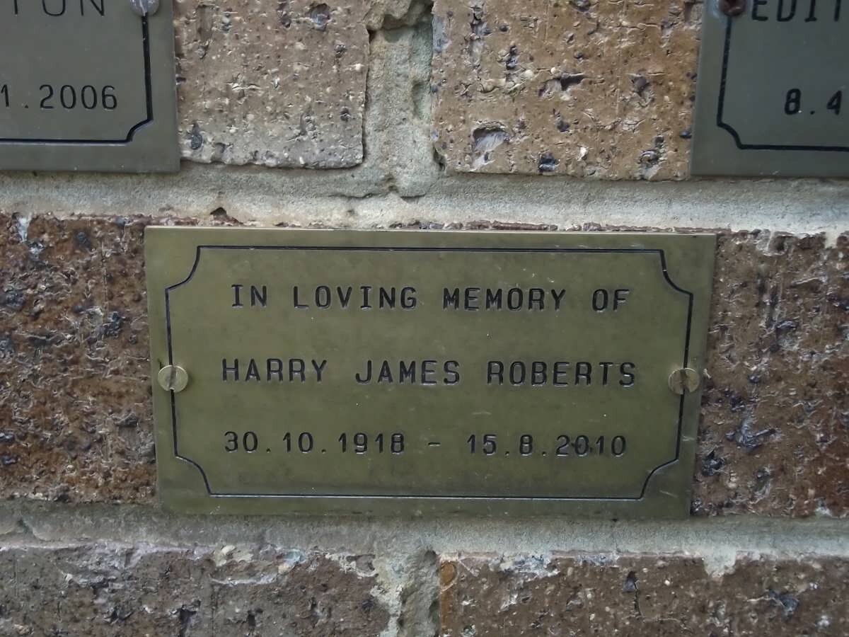 ROBERTS Harry James 1918-2010