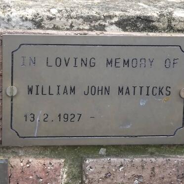 MATTICKS William John 1927-