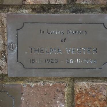 VESTER Thelma 1920-1995