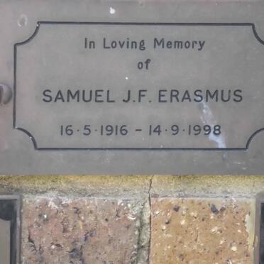 ERASMUS Samuel J.F. 1916-1998