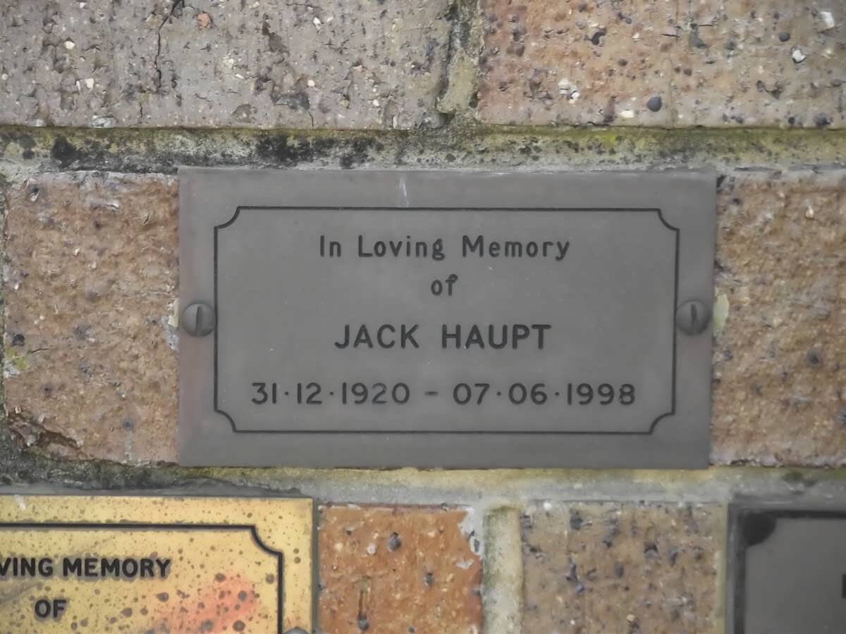 HAUPT Jack 1920-1998