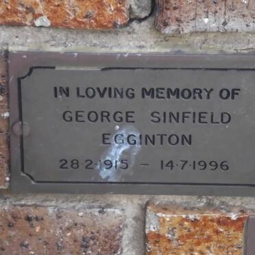 EGGINTON George Sinfield 1915-1996