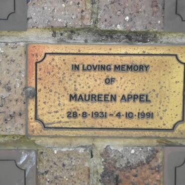 APPEL Maureen 1931-1991