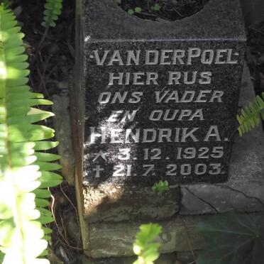 POEL Hendrik A., van der 1925-2003
