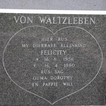ACKERMAN Felicity nee VON WALTSLEBEN 1956-1980