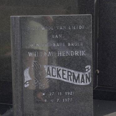 ACKERMAN Willem Hendrik 1921-1977