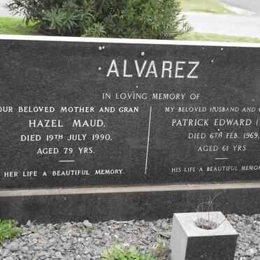 ALVAREZ Patrick Edward -1969 &amp; Hazel Maud -1990