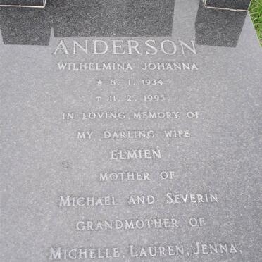 ANDERSON Wilhelmina Johanna 1934-1995