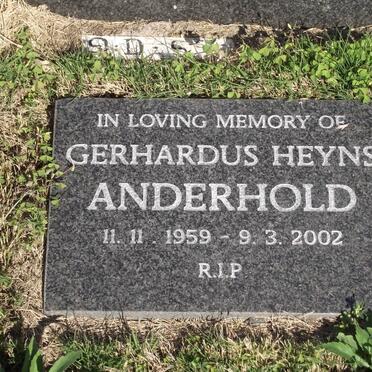 ANDERHOLD Gerhardus Heyns 1959-2002