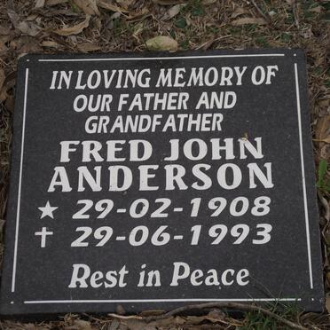 ANDERSON Fred John 1908-1993