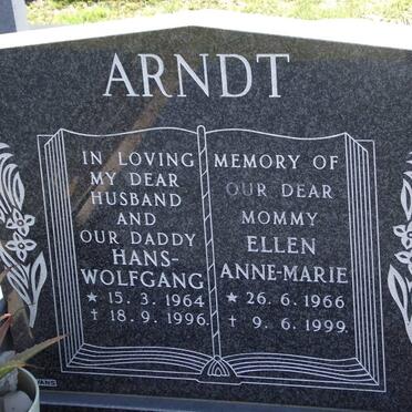 ARNDT Hans-Wolfgang 1964-1996 &amp; Ellen Anne-Marie 1966-1999