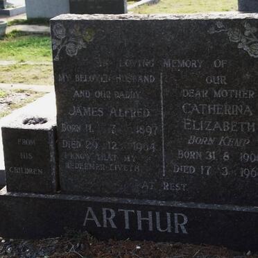 ARTHUR James Alfred 1897-1964 &amp; Catherina Elizabeth KEMP 1900-1966