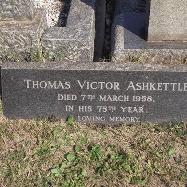 ASHKETTLE Thomas Victor -1958