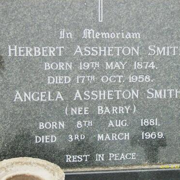 ASSHETON SMITH Herbert 1874-1958 &amp; Angela BARRY 1881-1969