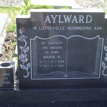 AYLWARD Maria A. 1949-1997