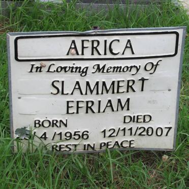 AFRICA Slammert Efriam 1956-2007