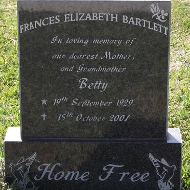 BARTLETT Frances Elizabeth 1929-2001