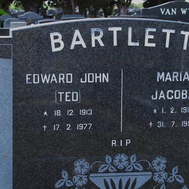 BARTLETT Edward John 1913-1977 &amp; Maria Jacoba 1913-1993