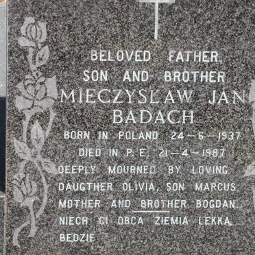 BADACH Mieczyslaw Jan 1937-1987