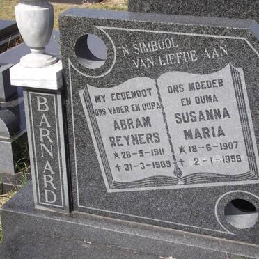 BARNARD Abram Reyners 1911-1989 &amp; Susanna Maria 1907-1999